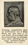 104498 Portret van J. C. van Eelde, geboren 1833, secretaris van het Muntcollege te Utrecht (1861-1901), huismeester ...